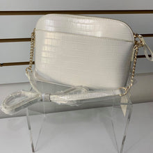 Load image into Gallery viewer, A White Darla Dome Shape Croc Crossbody