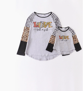 "Love Fall Y'all "Mommy & Me Top