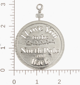 Santa Christmas Ornament - I Love You to the North Pole And Back