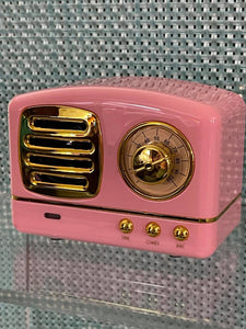 Vintage Bluetooth Speaker (Pink)