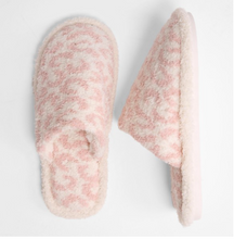 Load image into Gallery viewer, Luxe Animal Print Slide On Slippers - Pink