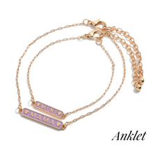 Load image into Gallery viewer, &quot;Mama And Mini&quot; Chain Link Anklet Set