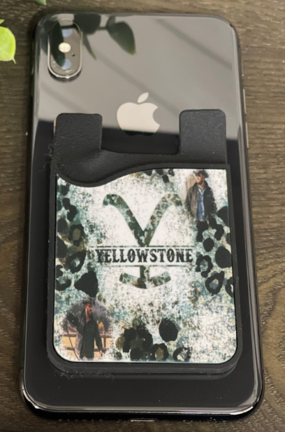 Yellowstone Rustic Leopard Card Caddy Phone Wallet