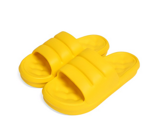 Comfy Luxe Unisex EVA Super Soft Thick Sole Slide Sandals - Yellow