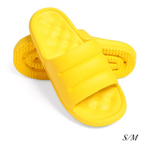 Comfy Luxe Unisex EVA Super Soft Thick Sole Slide Sandals - Yellow