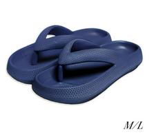 Load image into Gallery viewer, Comfy Luxe Unisex Cloud Thong Slide Sandals - Blue