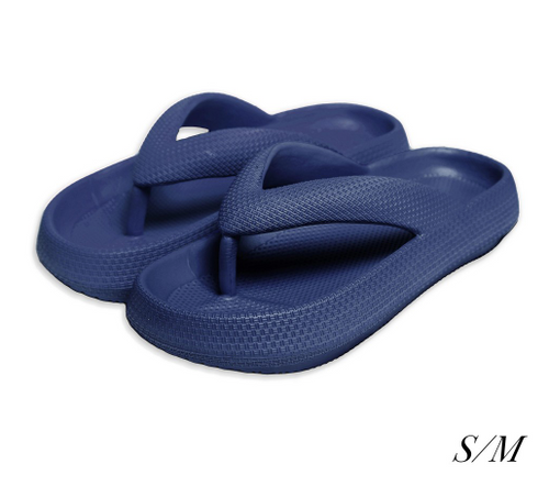 Comfy Luxe Unisex Cloud Thong Slide Sandals - Blue