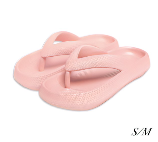 Comfy Luxe Unisex Cloud Thong Slide Sandals - Pink