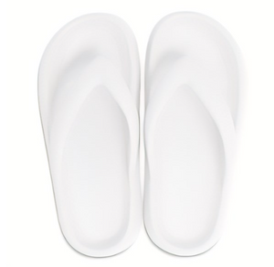Comfy Luxe Unisex Cloud Thong Slide Sandals - White