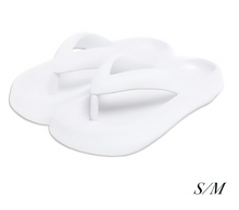 Load image into Gallery viewer, Comfy Luxe Unisex Cloud Thong Slide Sandals - White