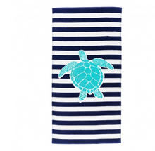 Load image into Gallery viewer, Viv &amp; Lou Turtle Stripe Towel