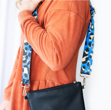 Load image into Gallery viewer, Royal Blue Leopard Crossbody Strap