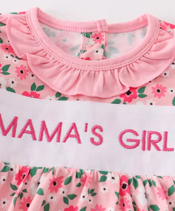 "Mama's Girl" Floral Bubble Romper