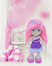 Load image into Gallery viewer, Leila Purple Ruffles Doll