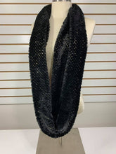 Load image into Gallery viewer, Black Sparkle Infinity Scarf