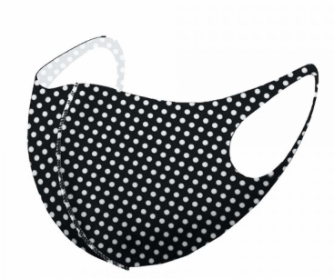 Black Polka Dot Non-Medical Stretchable Fashion Design Face Mask