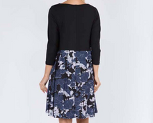 Load image into Gallery viewer, Navy Floral A-Line Dress