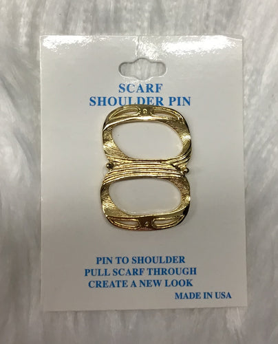 A Gold Round Scarf Shoulder Pin