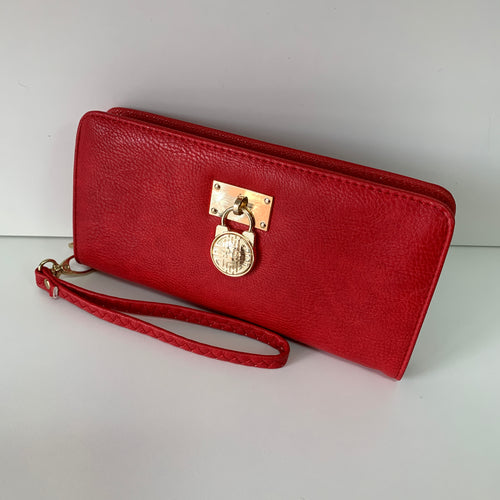 A Red Wristlet Wallet